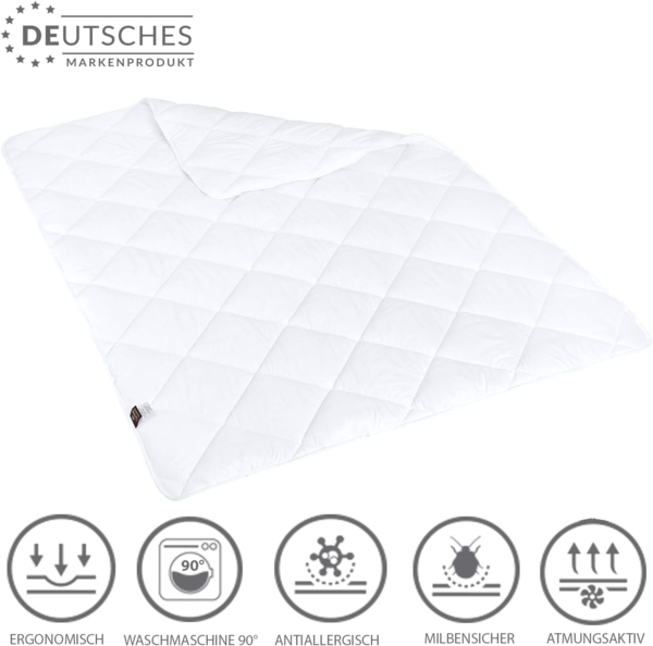 SEI Design Microfaserbettdecke Bettdecke Mikrofaserdecke Steppdecke Schlafdecke, Füllung: 100% Air Dream Faserbällchen, Bezug: 100% Mikrofaser, Standartgrößen 135x200, 155x200, 220x200