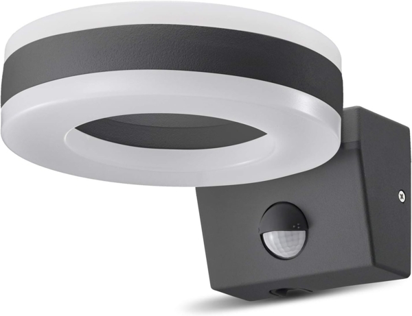 Maclean Außen-Wandleuchte MCE365, Neutralweiß, LED-Wandlampe mit PIR-Bewegungssensor 20W