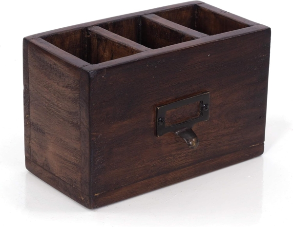 DESIGN DELIGHTS Aufbewahrungsbox STIFTEHALTER "BOX 18", Altholz massiv, 19x12 cm (BxH), Stiftebox, F