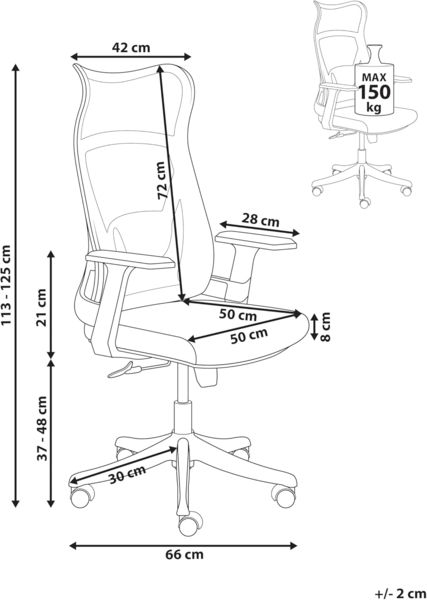 Bürostuhl BARD Stoff Grün Bild 3