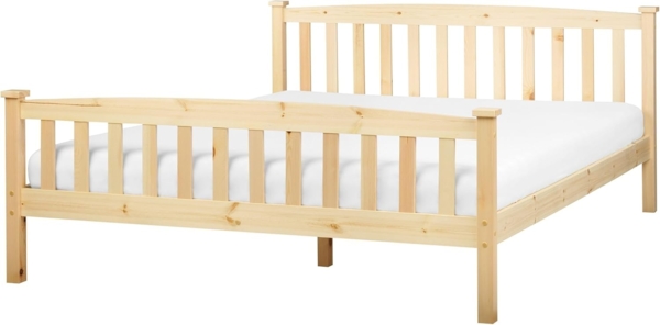 Bett mit Lattenrost GIVERNY 160 x 200 cm Holz Heller Holzfarbton