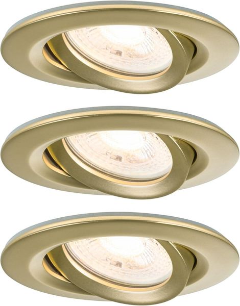 LED Einbauleuchte Nova Plus 3er-Set IP65 rund 93mm 30° GU10 3x6W 3x460lm 230V dimmbar 2700K Gold matt Bild 11