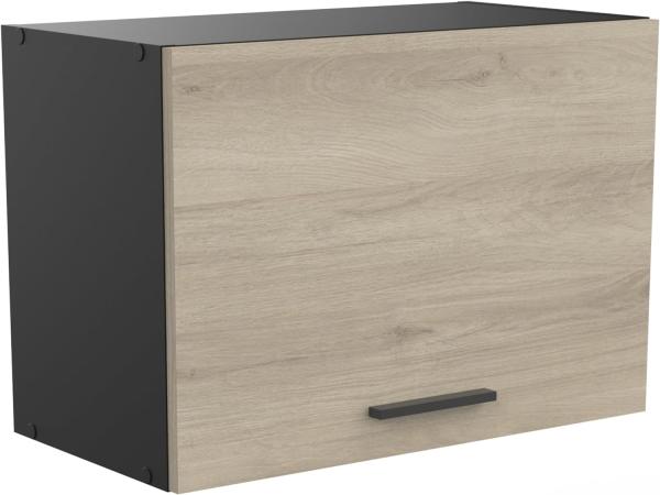 Hängeschrank >Origan< in Kronberg/schwarz aus Holzwerkstoff - 60x42x30cm (BxHxT)