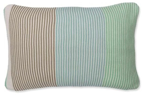 PiP Studio Dekokissen Blockstripe Cus Kissen light green 40x60cm (1 Stück)