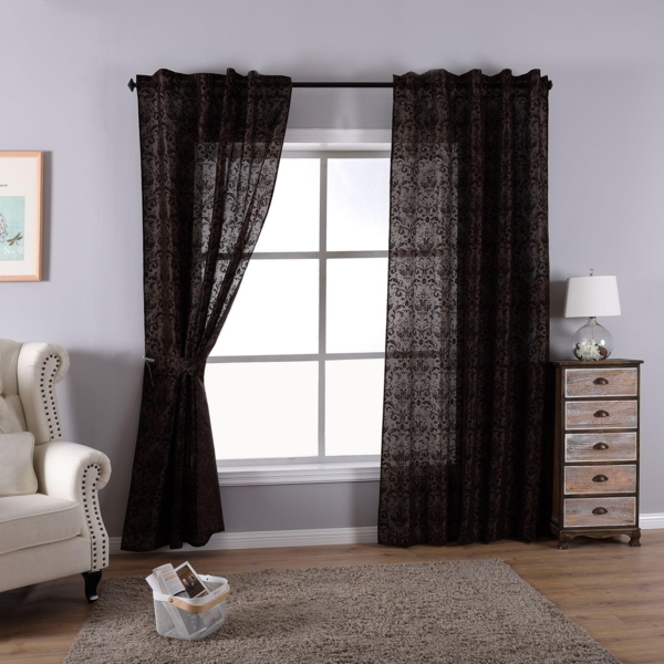 Gardinenbox Vorhang, verdecketeSchlaufen (2 St), blickdicht, Flockfasern, Wildseide Optik blickdicht Flockfasern Deko gemustert 20200-20210