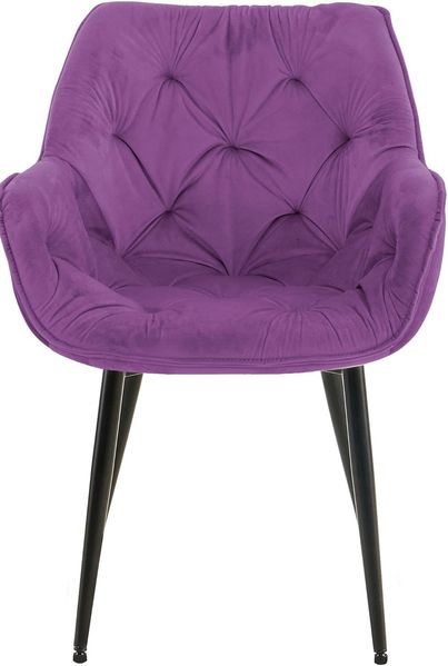 CLP 4er Set Stuhl Tanna Samt Gesteppt,lila Bild 3