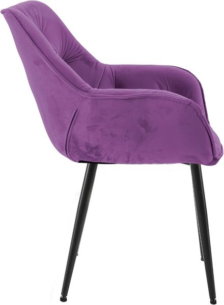 CLP 4er Set Stuhl Tanna Samt Gesteppt,lila Bild 4