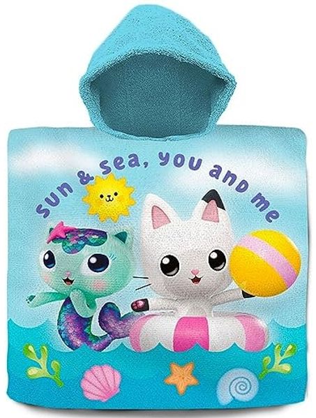 Badeponcho / Handtuch60x120cm Baumwolle Gabi's Cat House Gabby's Dollhouse GD00001 Kids Euroswan