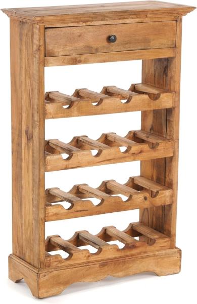 DESIGN DELIGHTS Weinregal WEINREGAL CORTEZ, 85x55 cm(HxB) Flaschenregal aus Holz mit Schublade