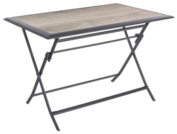 Hespéride - Rechteckiger klappbarer Gartentisch Azua Rauchgrau - 4 Plätze - Rauchgrau