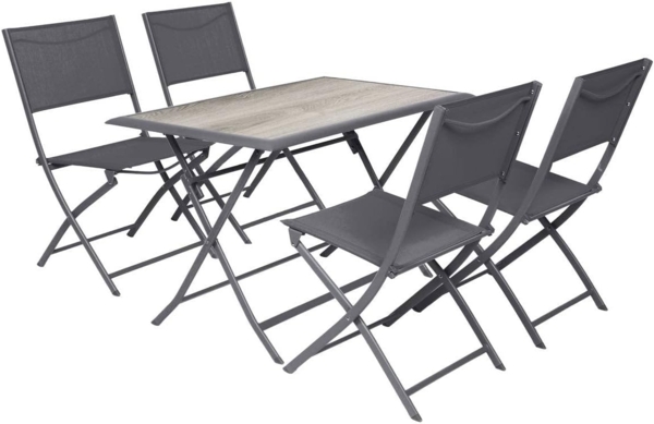 Hespéride - Rechteckiger klappbarer Gartentisch Azua Rauchgrau - 4 Plätze - Rauchgrau Bild 3