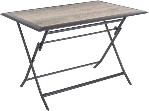 Hespéride - Rechteckiger klappbarer Gartentisch Azua Rauchgrau - 4 Plätze - Rauchgrau Bild 1