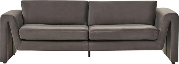 3-Sitzer Sofa Samtstoff graphitgrau MAUNU