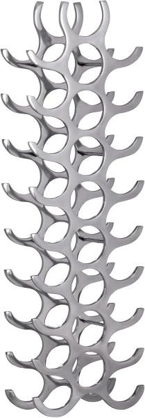 Wohnling Weinregal Design 98 cm für 27 Flaschen Aluminium Silber