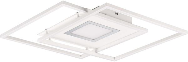 Flache Deckenleuchte VIA mit Fernbedienung Weiß, Breite 50cm