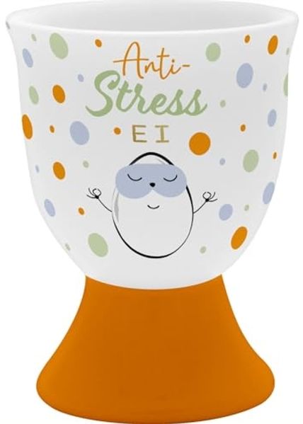 Eierbecher Porzellan Ø 5,2 H 6,8cm Geschenk Sheepworld STRESS 74510