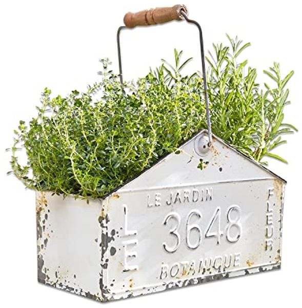 Mirabeau Übertopf Korb Botanique antikweiß