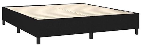 vidaXL Boxspringbett mit Matratze Schwarz 160x200 cm Stoff 3142107 Bild 4