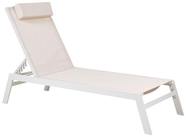 Gartenliege Metall Beige CATANIA