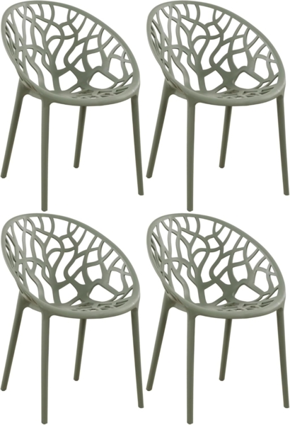 CLP Gartenstuhl Hope (4er Set, 4 St), Kunststoff, stapelbar, wetterfest