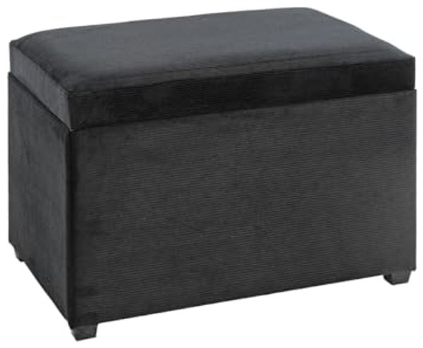 HAKU Möbel Sitztruhe, Holzwerkstoff, schwarz, T 39 x B 58 x H 42 cm