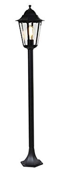 Qazqa Außen-Stehlampe New orleans, ohne Leuchtmittel, E27, Schwarz, Klassisch / Antik, Aluminium, 1-flammig