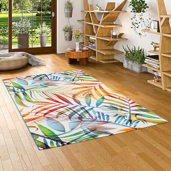 Pergamon Designteppich Designer Teppich Faro Tropical Bunte Zweige, Rechteckig, Höhe: 11 mm