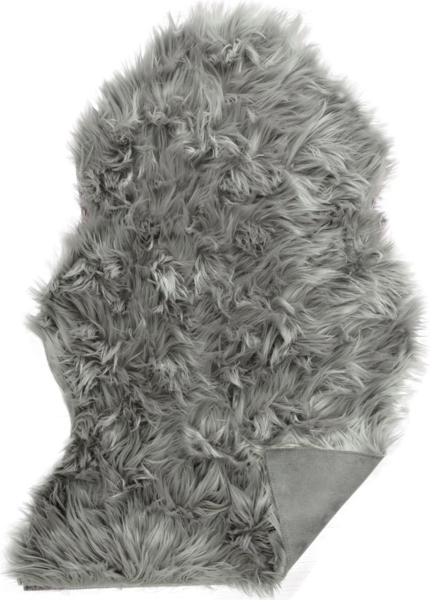 CelinaTex Läufer Furry Läufer Teppich Bettvorleger Langhaar 60x90 cm grau, flauschig,kuschelweich,weich,Wohnraumdekoration,Handwäsche,dekorativ