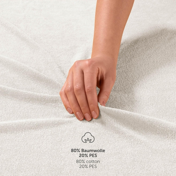 Blumtal Spannbettlaken Frottee Spannbettlaken Bettlaken, Frottee, Gummizug: rundum, (2 Stück), wärmend bis 25cm Matratzenhöhe, Premium Qualität 170 g/m² Bild 4