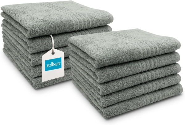 ZOLLNER Handtücher, Walkfrottier (10-St), 50 x 100 cm, 100% Baumwolle, vom Hotelwäschespezialisten