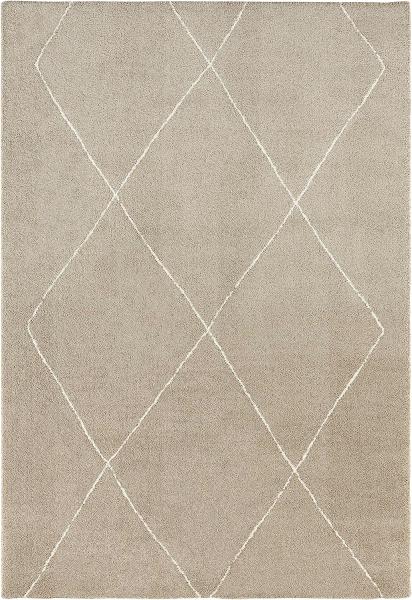 Kurzflor Teppich Massy Beige Creme - 80x150x1,4cm