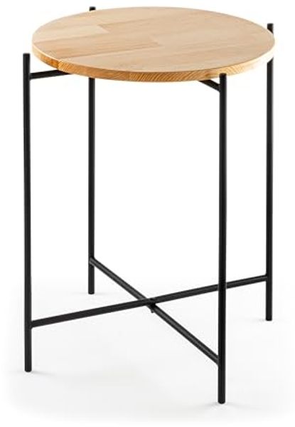 Couchtisch, 'SHB-004', 56 x 46 x 46, Schwarz, Natürlich