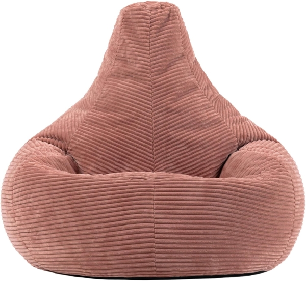 Icon Dalton Sitzsack Cord, Rosa, 2er-Pack, Gaming Sitzsack Erwachsene mit Füllung, Bean Bag, Cord Sessel, Lounge Sessel, Lounge Stuhl, Schlafzimmer, Wohnzimmer, Wohnzimmer Möbel Bild 5