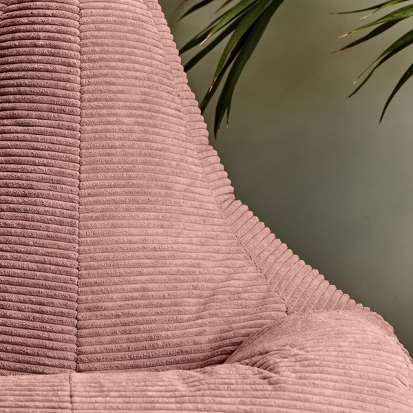 Icon Dalton Sitzsack Cord, Rosa, 2er-Pack, Gaming Sitzsack Erwachsene mit Füllung, Bean Bag, Cord Sessel, Lounge Sessel, Lounge Stuhl, Schlafzimmer, Wohnzimmer, Wohnzimmer Möbel Bild 7