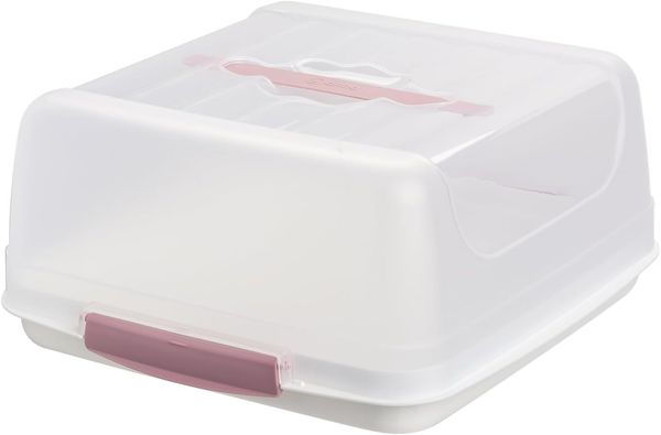 Engelland Kuchentransportbox Kleine Kuchenbox mit transparentem Deckel, Kunststoff, (Vorteils-Set, 1-tlg, sicheres Transportieren), mit Tragegriff und Klickverschluss, BPA-frei, rechteckig, Kunststoff