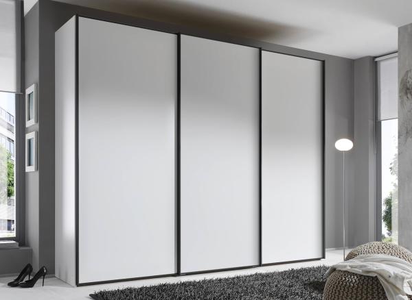 Staud Schwebetürenschrank, Holzwerkstoff, Weiß, Premium, 240cm / 280cm / 68 cm (H/B/T)