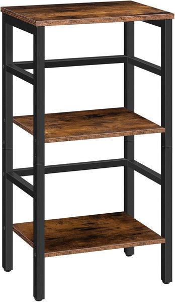 HOOBRO Leiterregal, Standregal, 3 Ebenen Bücherregal, Querstangen-Design, Multifunktionales Ablageregal, Stabiler Metallrahmen, Industriestil, für Wohnzimmer, Schlafzimmer, Arbeitszimmer EBF80CJ01