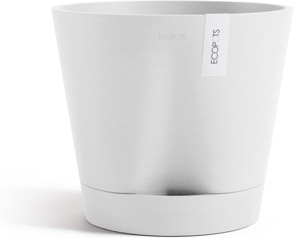 ECOPOTS Blumentopf Venice 2 30 Weiß, für den Innenbereich