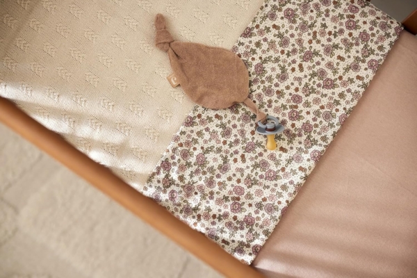 Jollein Retro Flowers Babybettlaken - 120 x 150 cm Bild 3