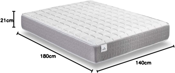 Don descanso DDBERNIA20.140180 Viskoelastische Matratze, Schaumstoff, Höhe ± 21 cm, 140x180 cm Bild 3