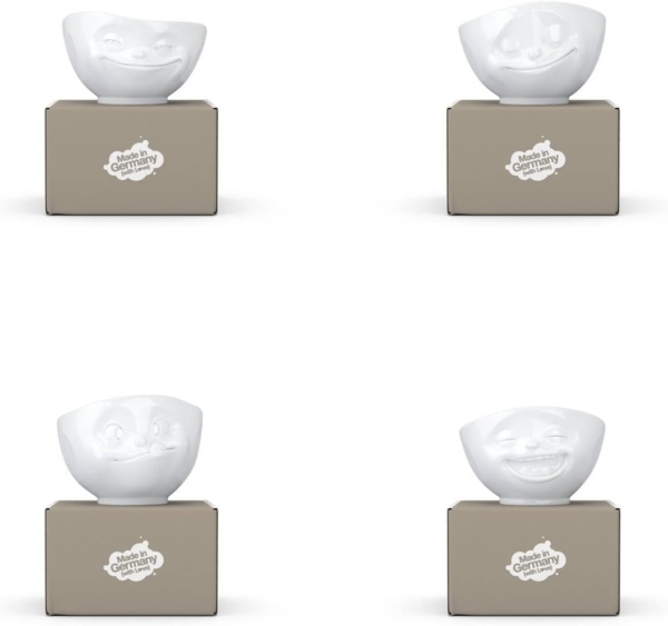 Schmunzel Schale lachend in weiß 1000ml