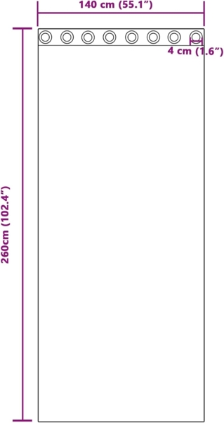 vidaXL Samtvorhänge mit Vorhängen 2 pcs Champagner 260 x 140 cm Samt 4107677 Bild 8