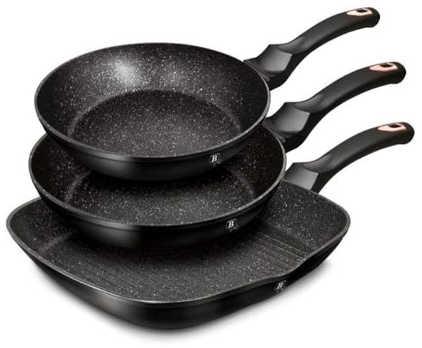 Berlinger Haus Berlinger Haus 3-teiliges Bratpfannenset 20/24/28 cm Black Rose BH6156