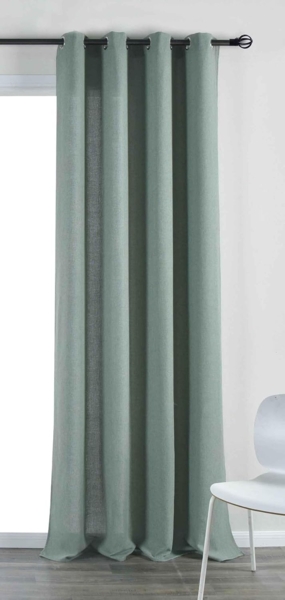 Gardinenbox Gardine (1 St), Ösen, verdunkelnd, »Essen« Cationic Raffhalter Leinenstruktur 202430