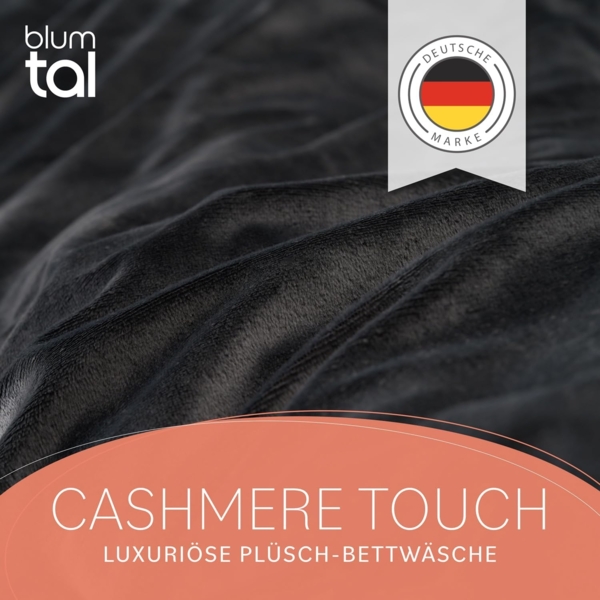 Blumtal Bettwäsche Cashmere-Touch Plüsch, warme Winterbettwäsche + Kopfkissenbezug Bild 2
