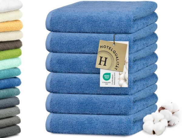 ZOLLNER Handtücher, Walkfrottier (6-St), 50 x 100 cm, 100% Baumwolle, vom Hotelwäschespezialisten, bis 95 °C