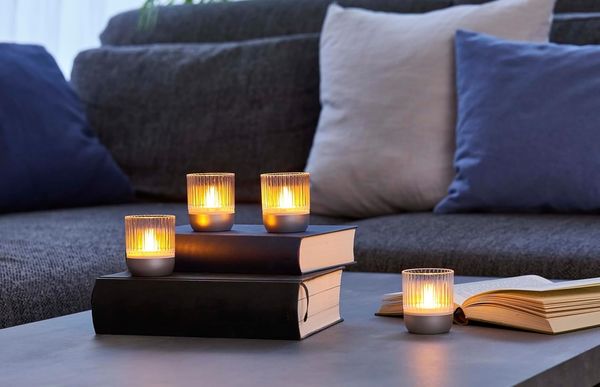 Northpoint LED Dekolicht LED Akku Lounge Lights 4er-Set Touchsensor Innen Außen RGBW