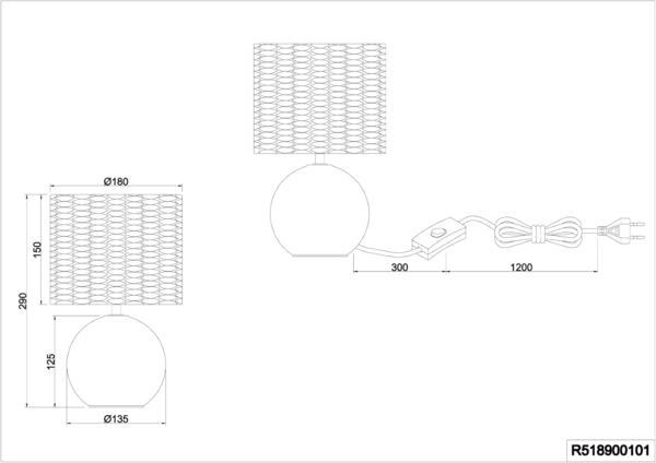 Tischleuchte VINA Keramikfuß Weiß mit Seegras Lampenschirm, Höhe 29cm Bild 8
