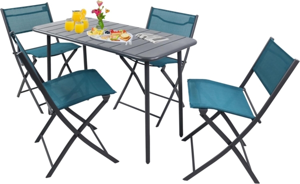 VCM Gartenmöbel-Set Sumila 920518 Türkis H. 79 x B. 110 x T. 55 cm