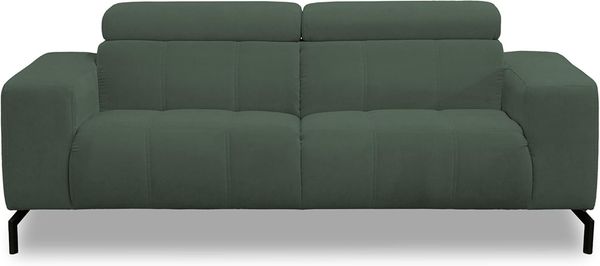 DOMO. Collection Cunelli Ecksofa, Sofa mit Rückenfunktion, Garnitur mit Relaxfunktion, grün, 208 x 104 x 79 cm